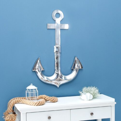 ANCHOR ezüst fali dekoráció 70cm