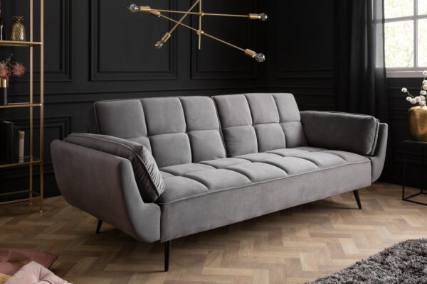 BOUTIQUE szürke bársony kanapéágy BOUTIQUE szürke bársony kanapéágy