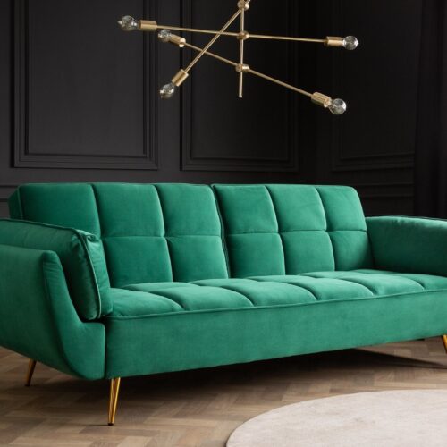 BOUTIQUE zöld bársony kanapéágy BOUTIQUE zöld bársony kanapéágy