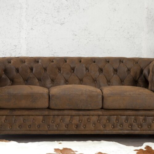 CHESTERFIELD 3 személyes antik barna kanapé CHESTERFIELD 3 személyes antik barna kanapé