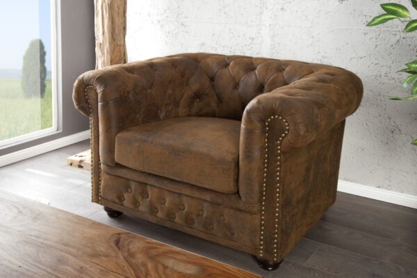 CHESTERFIELD antik barna szék CHESTERFIELD antik barna szék