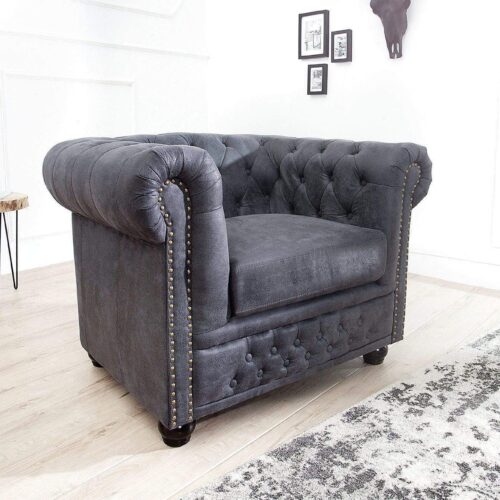 CHESTERFIELD antik szürke szék