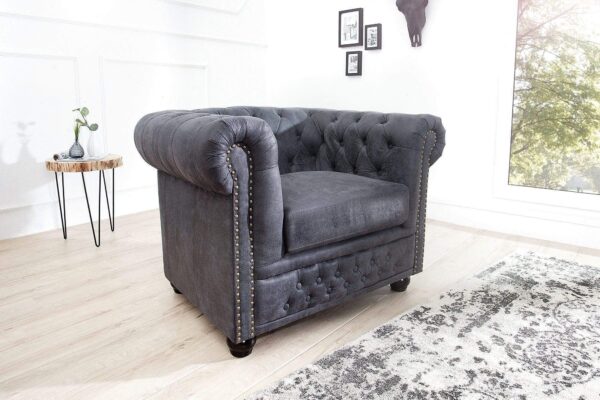 CHESTERFIELD antik szürke szék CHESTERFIELD antik szürke szék