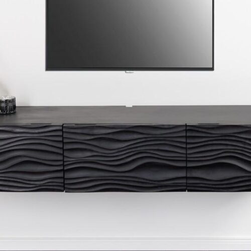 LAGOON fekete mangófa fali tv szekrény 160cm LAGOON fekete mangófa fali tv szekrény 160cm