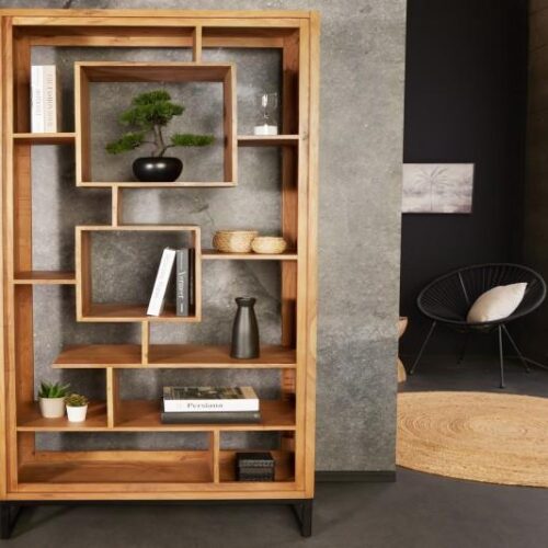 CUBUS barna akácfa polc 190cm