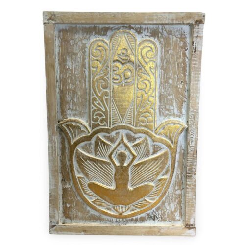 HAMSA fehér fali dekoráció HAMSA fehér fali dekoráció