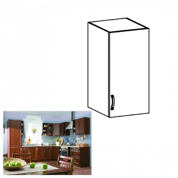 SICILIA barna mdf felső konyhaszekrény jobbos 30cm
