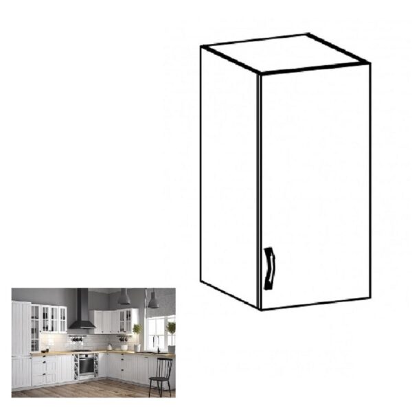 PROVANCE fehér mdf felső konyhaszekrény jobbos 30cm