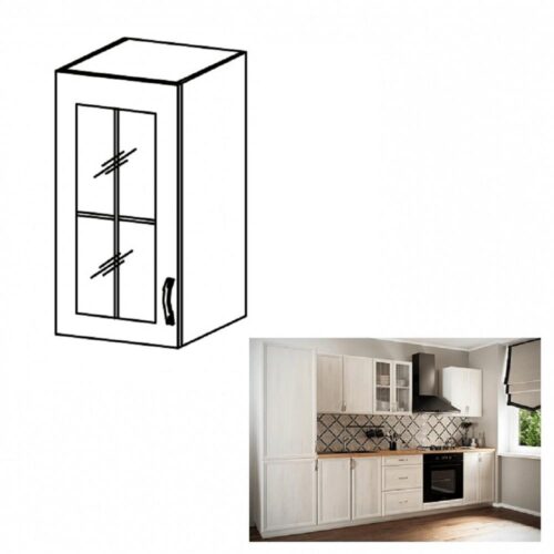 SICILIA II fehér mdf felső konyhaszekrény balos 30cm