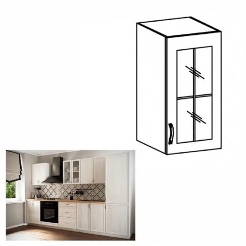 SICILIA II fehér mdf felső konyhaszekrény jobbos 30cm