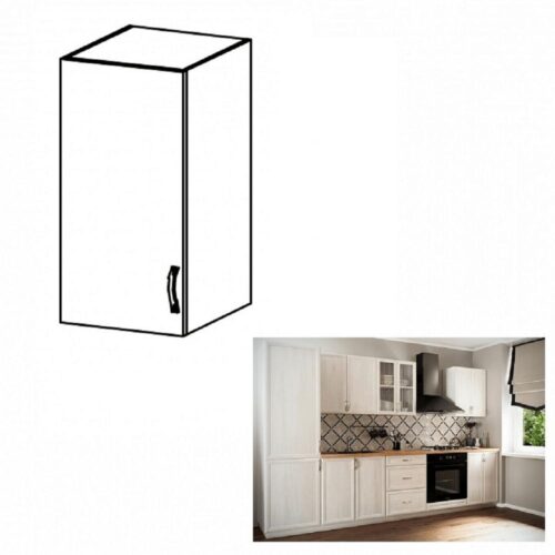SICILIA fehér mdf felső konyhaszekrény balos 40cm