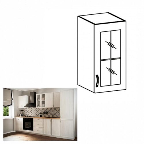 SICILIA B fehér mdf felső konyhaszekrény jobbos 40cm