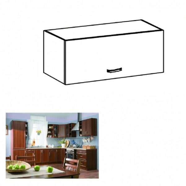 SICILIA D barna mdf felső konyhaszekrény 80cm