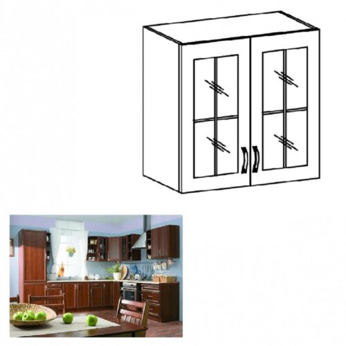 SICILIA B barna mdf felső konyhaszekrény 80cm SICILIA B barna mdf felső konyhaszekrény 80cm