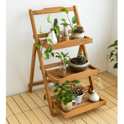 IMPERO barna tömörfa polcok