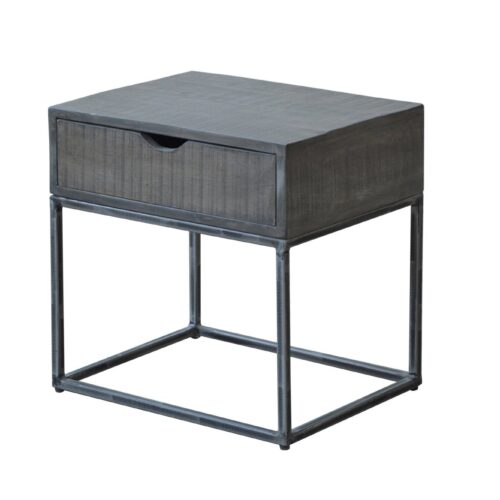 IRON CRAFT szürke akácfa éjjeliszekrény 45cm IRON CRAFT szürke akácfa éjjeliszekrény 45cm