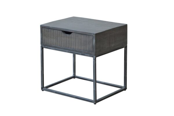 IRON CRAFT szürke akácfa éjjeliszekrény 45cm IRON CRAFT szürke akácfa éjjeliszekrény 45cm