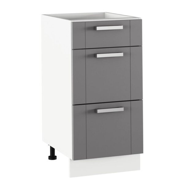 JULIA sötétszürke mdf fiókos alsó konyhaszekrény 40cm