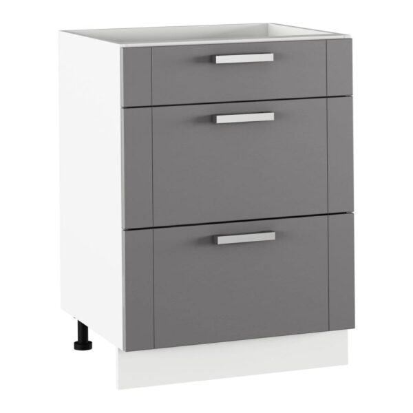 JULIA sötétszürke mdf fiókos alsó konyhaszekrény 60cm JULIA sötétszürke mdf fiókos alsó konyhaszekrény 60cm