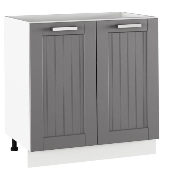 JULIA sötétszürke mdf kétajtós alsó konyhaszekrény 80cm