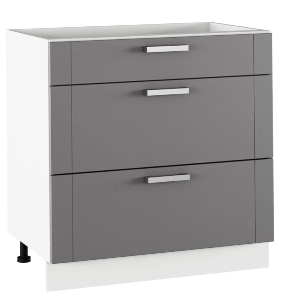 JULIA sötétszürke mdf fiókos alsó konyhaszekrény 80cm JULIA sötétszürke mdf fiókos alsó konyhaszekrény 80cm