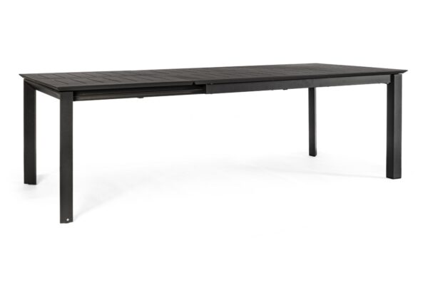 KONNOR fekete bővíthető kerti étkezőasztal 160 -240cm