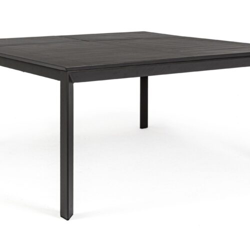 KONNOR II fekete kerti étkezőasztal 110-160cm