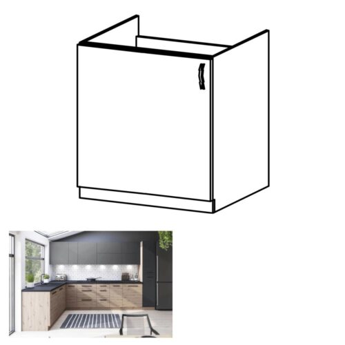 LANGEN barna mdf mosogató szekrény balos LANGEN barna mdf mosogató szekrény balos