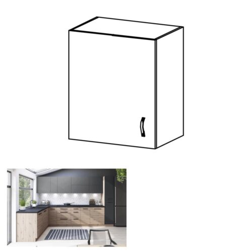 LANGEN barna mdf felső konyhaszekrény balos 60cm