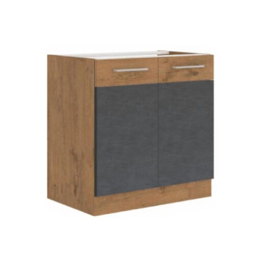 VEGA II szürke mdf alsó konyhaszekrény 80cm