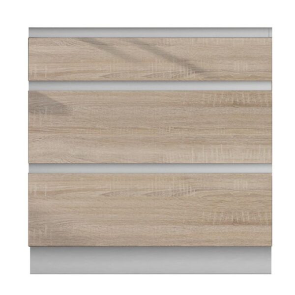 LINE barna mdf fiókos alsó konyhaszekrény 80cm