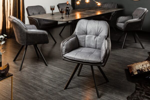 LOUNGER szürke mikroszálas szék LOUNGER szürke mikroszálas szék