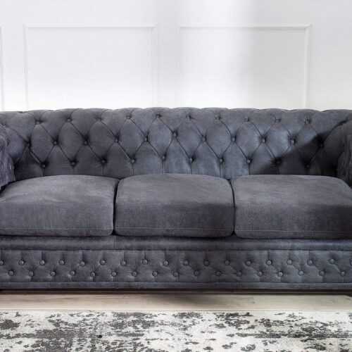 CHESTERFIELD 3 személyes antik szürke kanapé CHESTERFIELD 3 személyes antik szürke kanapé