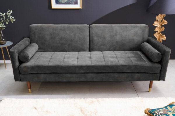 COUTURE szürke velúr dívány 195cm COUTURE szürke velúr dívány 195cm