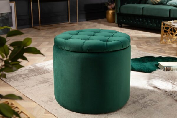 MODERN BAROCK zöld bársony hokedli 50cm MODERN BAROCK zöld bársony hokedli 50cm