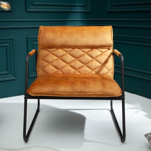 MUSTANG LOUNGER sárga bársony fotel MUSTANG LOUNGER sárga bársony fotel