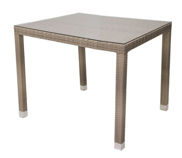 Kerti rattan asztal NAPOLI 80x80 cm-es (szürke-bézs) Kerti rattan asztal NAPOLI 80x80 cm-es (szürke-bézs)