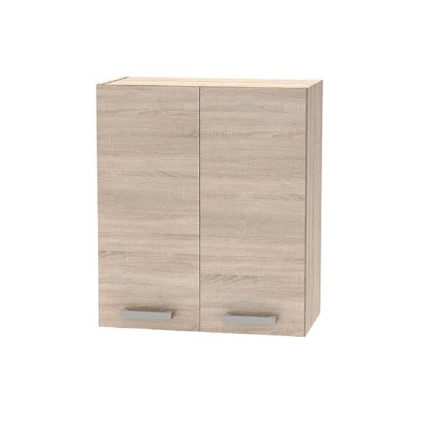PLUS barna mdf kétajtós felső konyhaszekrény 60cm