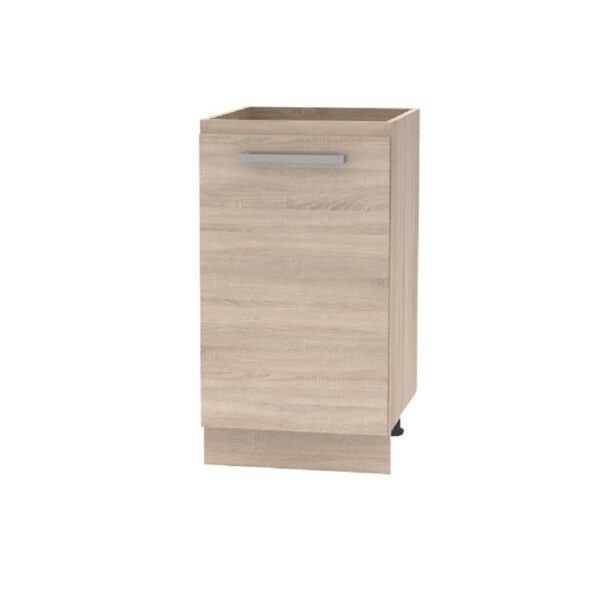 PLUS barna mdf egyajtós alsó konyhaszekrény 45cm