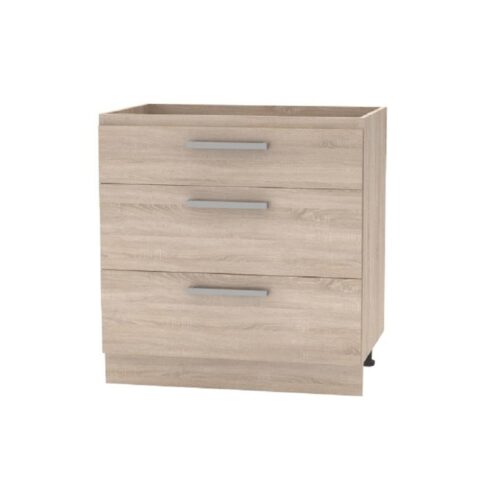 PLUS barna mdf fiókos alsó konyhaszekrény 80cm PLUS barna mdf fiókos alsó konyhaszekrény 80cm