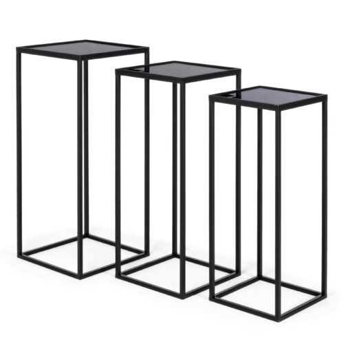 NUCLEOS fekete acél lerakóasztal 31x31cm NUCLEOS fekete acél lerakóasztal 31x31cm