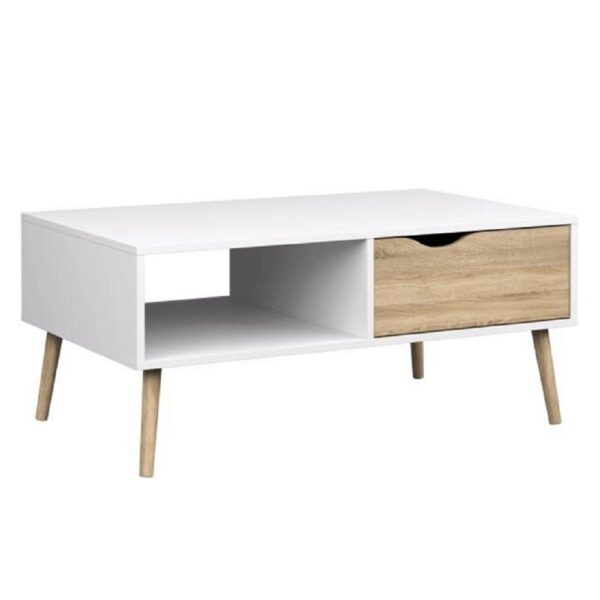 OSLO fehér mdf dohányzóasztal OSLO fehér mdf dohányzóasztal