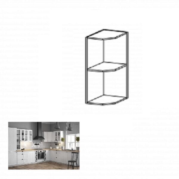 PROVANCE fehér mdf nyitott sarok felsőszekrény