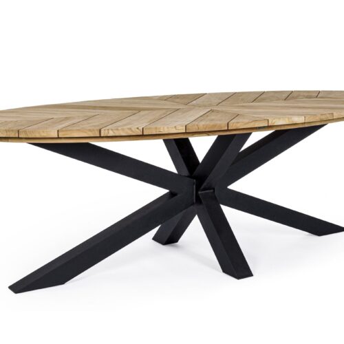 PALMDALE fekete és barna teakfa 10 személyes kerti étkezőasztal 240cm PALMDALE fekete és barna teakfa 10 személyes kerti étkezőasztal 240cm