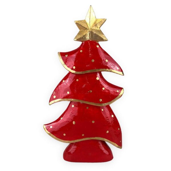 NATAL piros és arany fa dekoráció M NATAL piros és arany fa dekoráció M