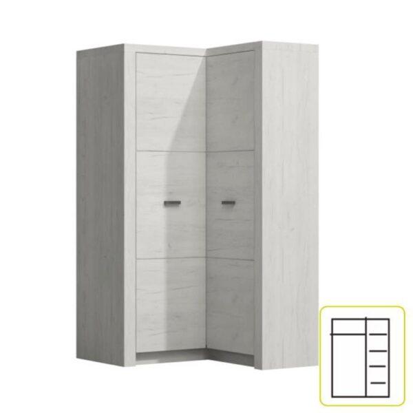 INFINITY fehér mdf sarokszekrény