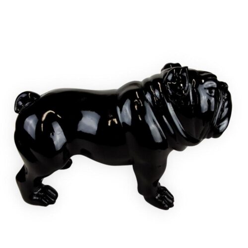 SENANDUNG fekete angol bulldog kutya szobor L SENANDUNG fekete angol bulldog kutya szobor L