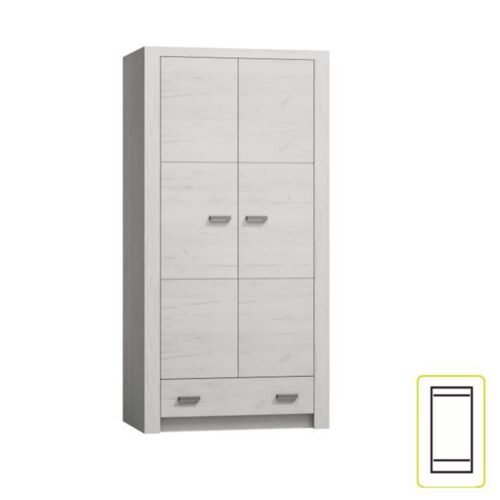 INFINITY kétajtós fehér mdf szekrény