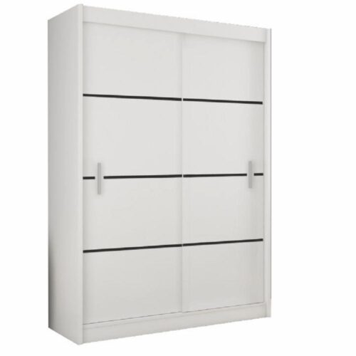 MERINA fehér mdf tolóajtós szekrény 150cm