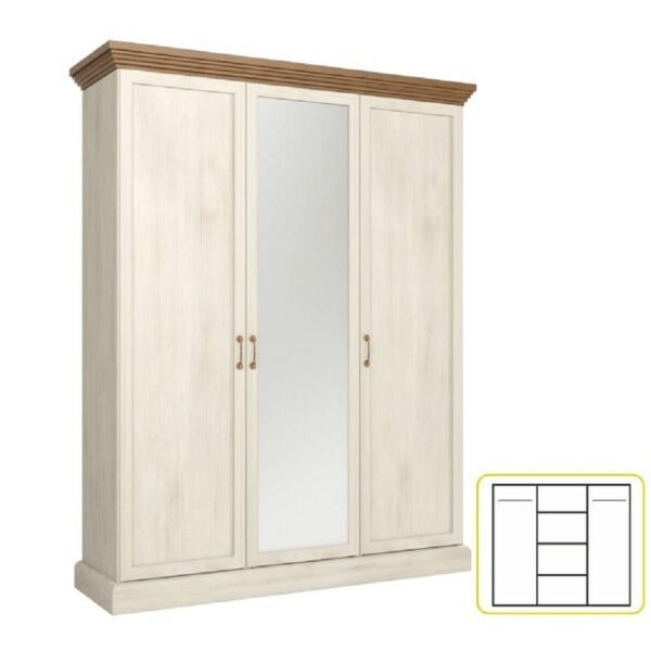 ROYAL III fehér mdf szekrény